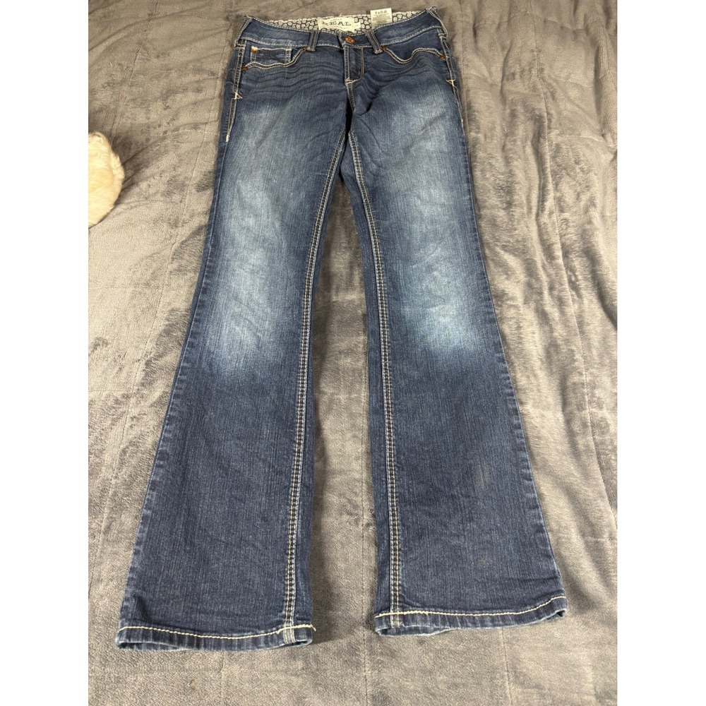 Ariat REAL Denim Womens 28R Medium Wash Mid Rise Stretch Bootcut Jeans MX08S20TR